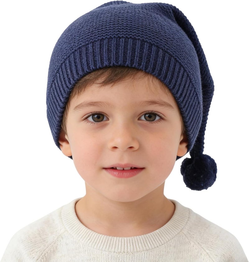 LLmoway Toddler Infant Winter Hat Warm Cotton Knit Skull Cap Stocking Cap Slouchy Beanie for Baby Kids Boys Girls - Image 1
